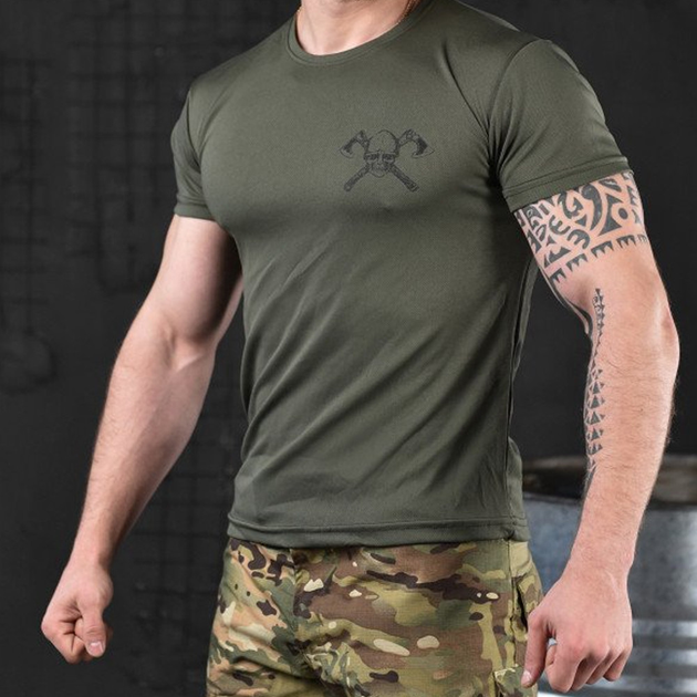 Чоловіча футболка з принтом Odin Army Two Coolmax олива розмір L - зображення 2