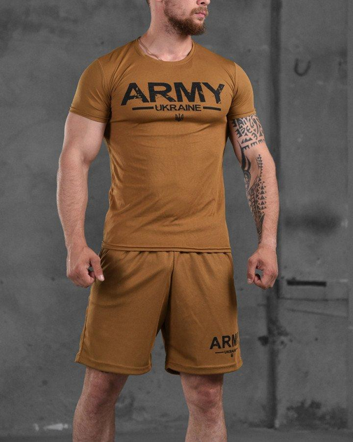 Мужской летний комплект Army Ukraine шорты+футболка M койот (87563) - изображение 1