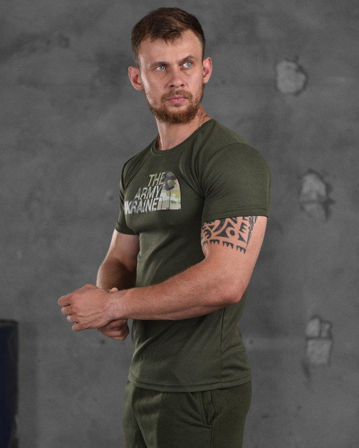 Армейская мужская футболка The Army Ukraine L олива (87565) - изображение 2