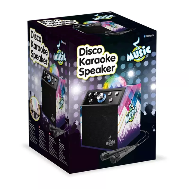 Акустична система з караоке Music Karaoke BT Disco Cube w/2 Mics (501076) - зображення 1
