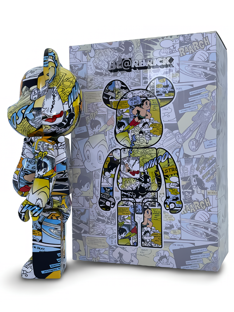 Статуэтка Bearbrick Astro BOY Colour 400% 28 см Medicom Toy Анимированный комикс - изображение 3