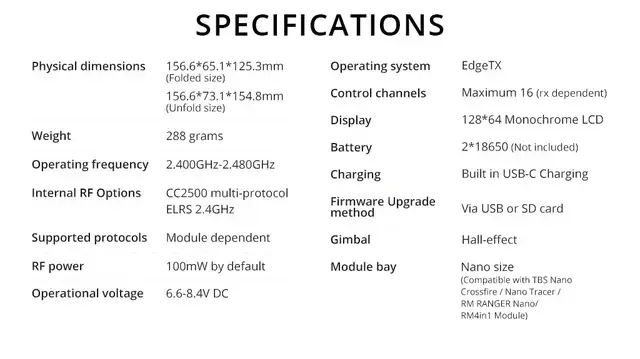 Пульт управления RadioMaster POCKET M2 ExpressLRS FCC HP0157.0053-M2 - изображение 7