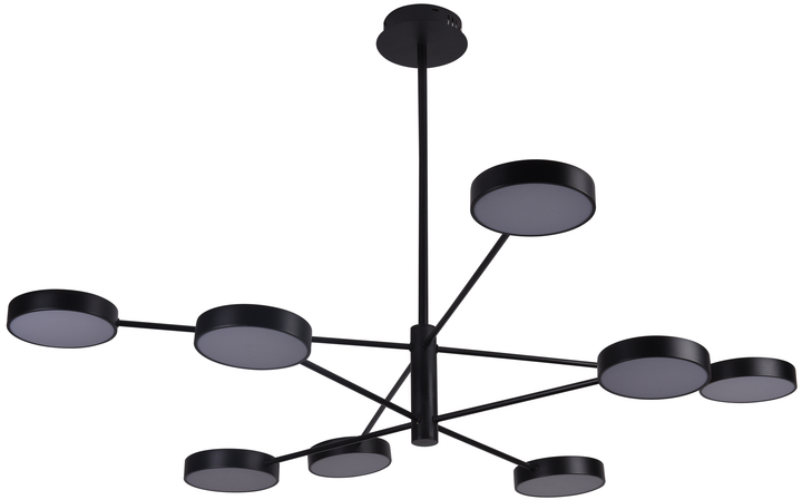 Стельова люстра з пультом керування ПК Miorro MR827-8 Fiori 92W 4176lm 2700-6000K Black (51-313-003) - зображення 3