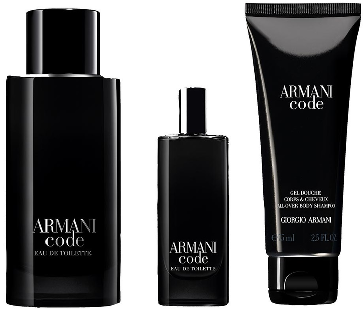 Набір для чоловіків Giorgio Armani Armani Code Туалетна вода 125 мл + Туалетна вода 15 мл + Гель для душу 75 мл (3614274186031) - зображення 2