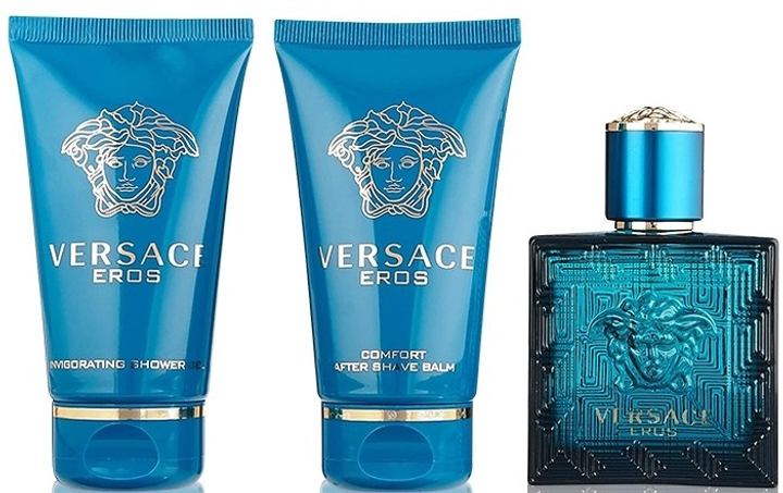 Набір для чоловіків Versace Eros Туалетна вода 50 мл + Гель для душу 50 мл + Бальзам після гоління 50 мл (8011003889280) - зображення 2