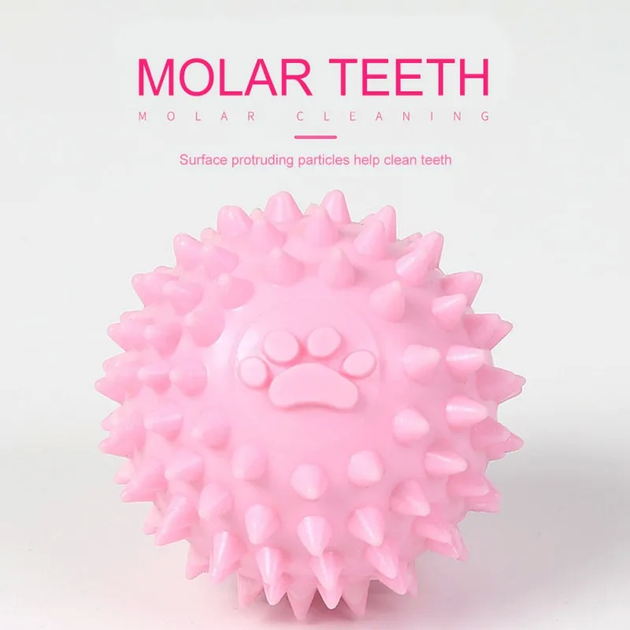 Іграшка-м'яч для чищення зубів собак Spiky Dog Toy Ball, Рожевий - Фото 8 Іграшка-м'яч для чищення зубів собак Spiky Dog Toy Ball, Рожевий - зображення 8