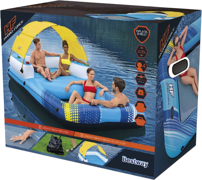 Nadmuchiwana tratwa Bestway Hydro-Force Summer Oasis 43645 (6941607327081) - obraz 18