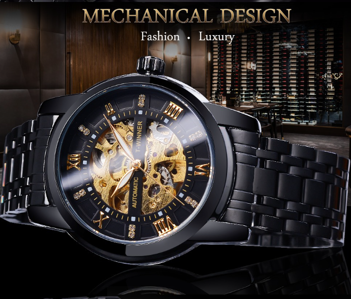 Механические наручные часы Skeleton для мужчин(KS_2236666667) - изображение 8