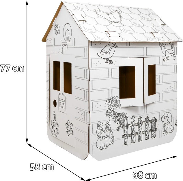 Розмальовка-будиночок Monumi 3D з кіньми XXL (5904921747523) - зображення 2