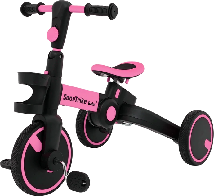 Rowerek trójkołowy Happy Bike Sportrike 3 in 1 Różowy (5903864943221) - obraz 7