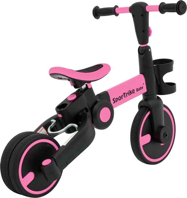 Rowerek trójkołowy Happy Bike Sportrike 3 in 1 Różowy (5903864943221) - obraz 12
