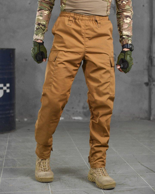 Тактические мужские штаны летние на хлястиках XL койот (87571) - изображение 1
