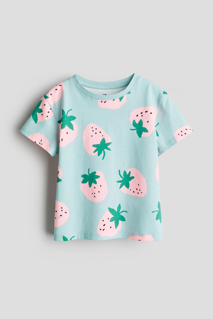 Футболка бирюзовая Клубника H&M 92см (400097096) от продавца: Nikaboom ...
