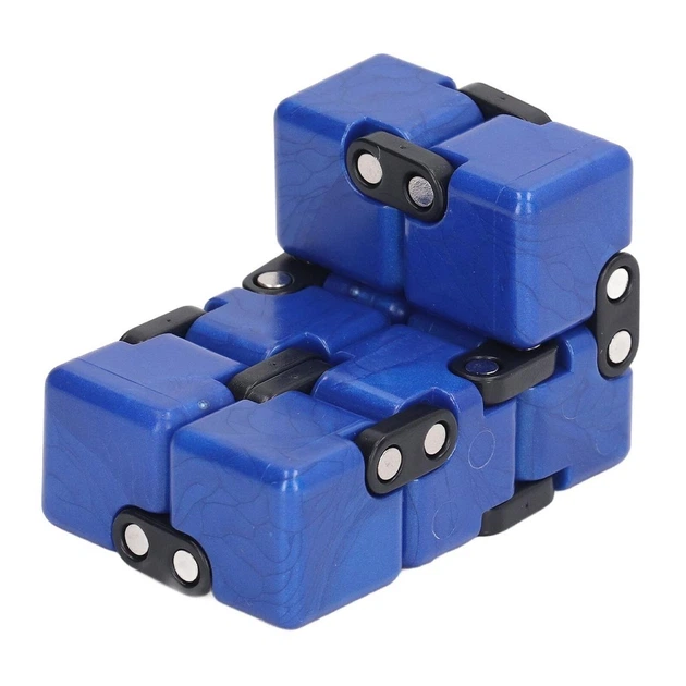 Игрушка антистресс Бесконечный кубик фиджет 7,3x3,6x1,8см (Инфинити куб) Синий - изображение 9