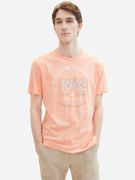 Koszulka męska Tom Tailor L1040819049 2XL Pomarańczowa (4067672235976) - obraz 1