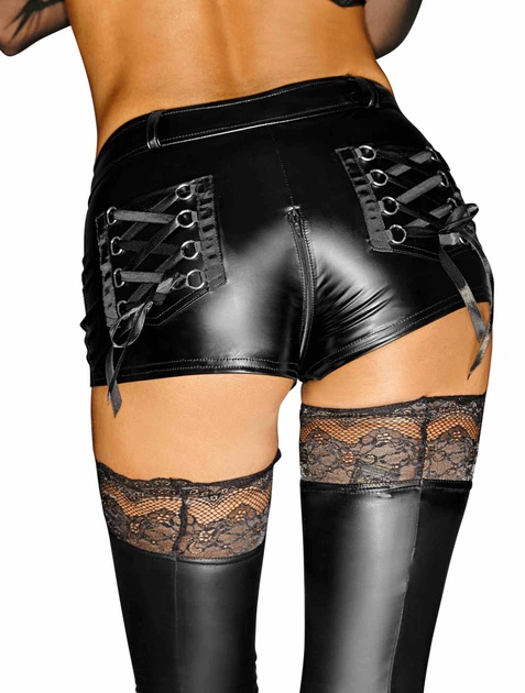 Шорти Noir Handmade F138 Powerwetlook shorts 3XL (SX0028) - Фото 2 Шорти Noir Handmade F138 Powerwetlook shorts 3XL (SX0028) - изображение 2