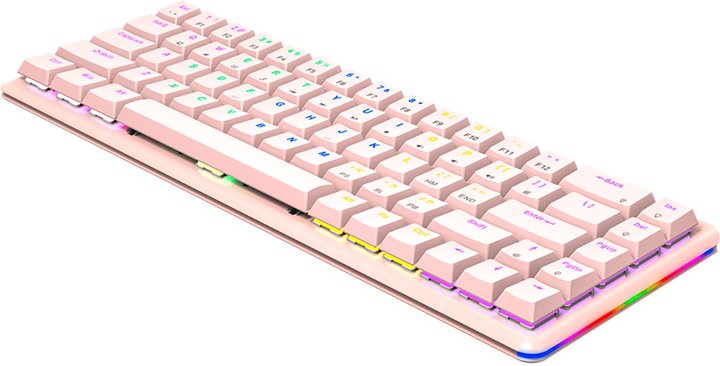 Клавіатура дротова Rampage Rebel USB Pink (8680096124020) - зображення 3