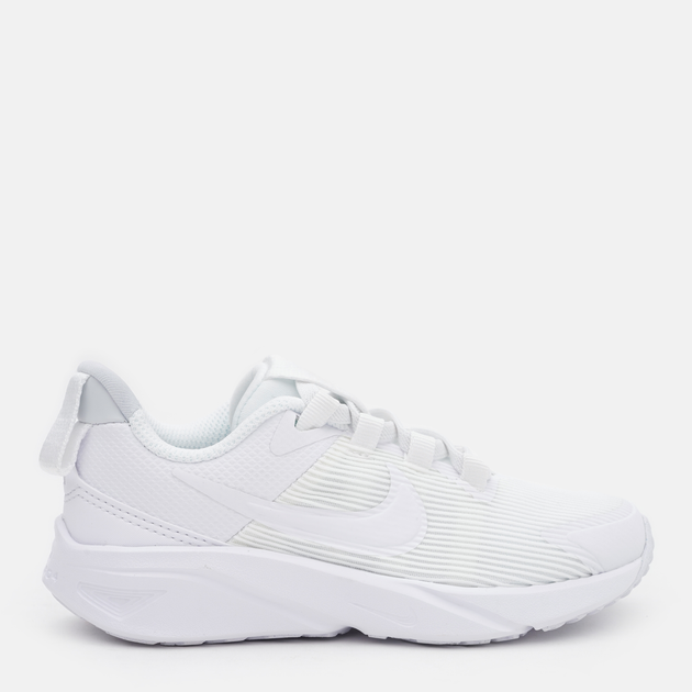 Акція на Дитячі кросівки для дівчинки Nike Star Runner 4 Nn DX7614-100 34 (2.5Y) Білі від Rozetka