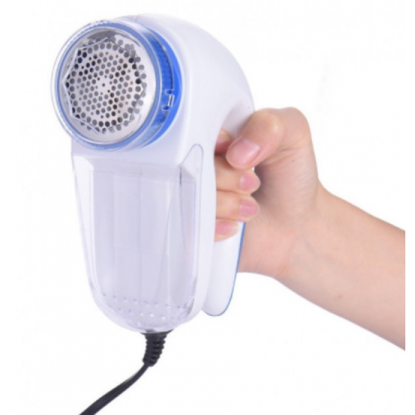 Машинка для стрижки катышков Lint Remover 5880 с запасным ножом работает Белоголубой - изображение 5