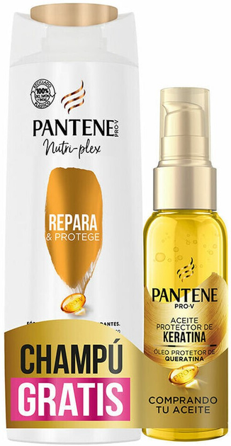 Zestaw do pielęgnacji włosów Pantene Soft And Smooth Dry Argan Oil Szampon 225 ml + Olejek kapilarny 100 ml (8700216103909) - obraz 1