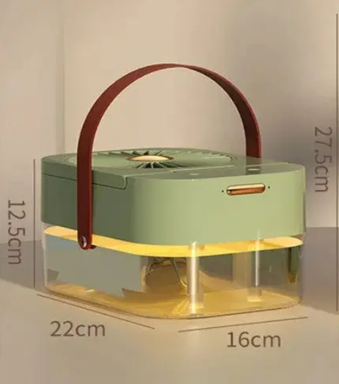 Маленький вентилятор с увлажнителем и пультом управления Small fan AND LY-605 зеленый - изображение 6
