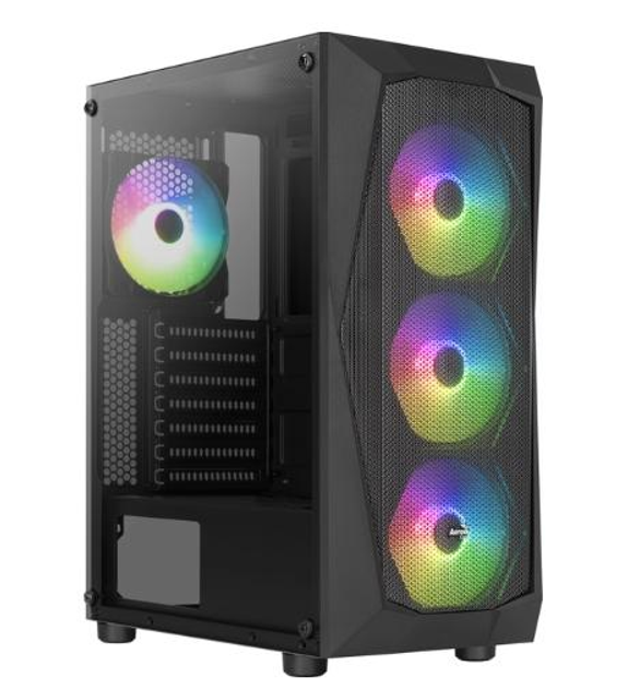 Корпус AeroCool Falcon-G-BK-v2 (ACCM-PV41143.11) Black с 4 RGB вентиляторами - изображение 1
