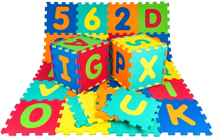 Mata edukacyjna Removable Numbers Letters Folding Figures 36 elementów (5903864958447) - obraz 2
