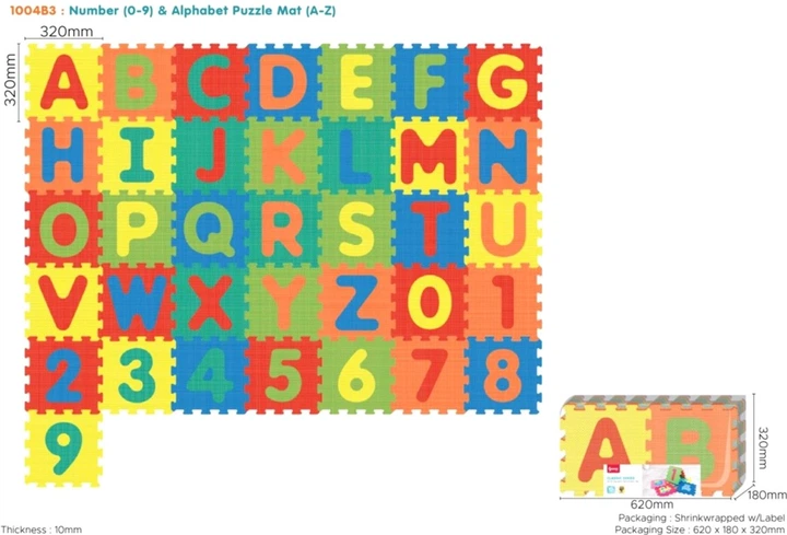Mata edukacyjna Removable Numbers Letters Folding Figures 36 elementów (5903864958447) - obraz 4