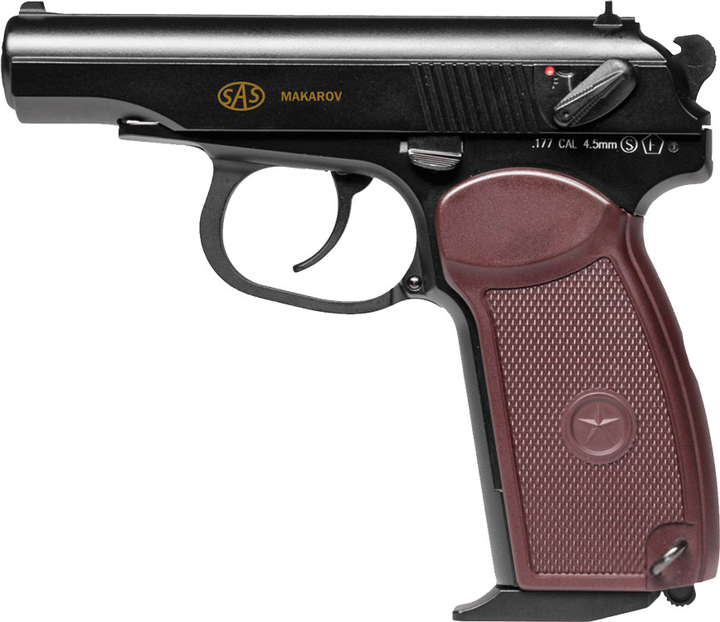 Набор Пистолет пневматический SAS Makarov Blowback 4.5 мм + Поясная кобура Ammo Key Shahid-1 для ПМ Olive Pullup (23702441+Z3.3.3.202) - изображение 2