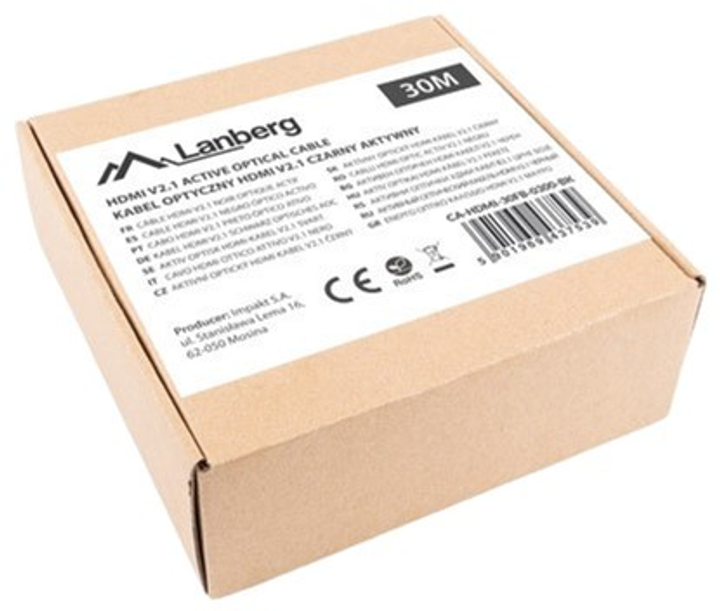 Kabel Lanberg HDMI - HDMI 30 m Black (CA-HDMI-30FB-0300-BK) - obraz 5