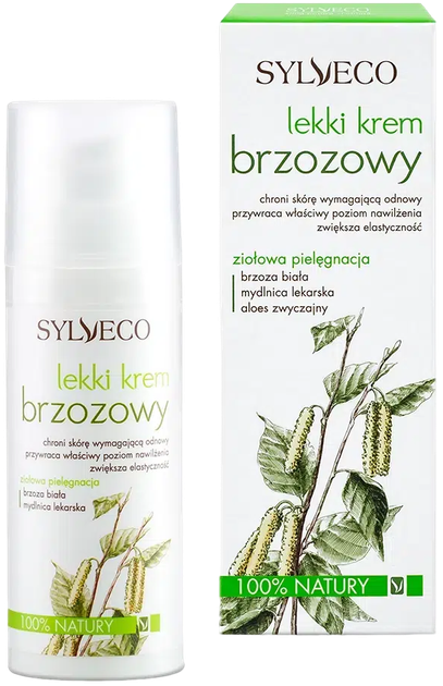 Krem do twarzy nawilżający Sylveco lekki brzozowy 50 ml (5907502687188) - obraz 1