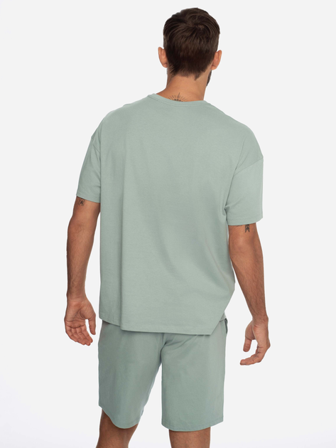 Піжама (футболка + шорти) чоловіча великого розміру бавовняна Henderson 41627-07X 2XL Зелена (5903972244234) - зображення 2