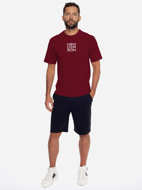 Koszulka męska bawełniana Henderson 41633-83X L Bordowa (5903972246139) - obraz 3