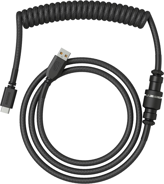 Kabel do klawiatury Glorious Coiled Cable 1.37 m Phantom Black (GLO-CBL-COIL-BLACK) - obraz 2