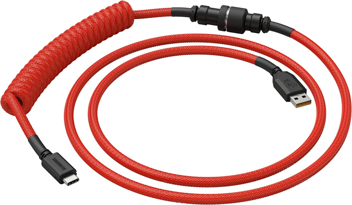 Кабель для клавіатури Glorious Coiled Cable 1.37 m Crimson Red (GLO-CBL-COIL-RED) - зображення 1
