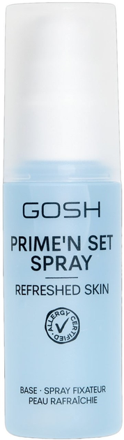 Spray-utrwalacz do makijażu Gosh Prime'n Set Spray Refreshed Skin 50 ml (5711914179359) - obraz 1