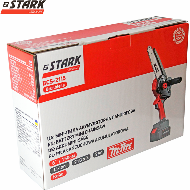 Аккумуляторная цепная минипила Stark BCS-2115 (310900001) - изображение 11