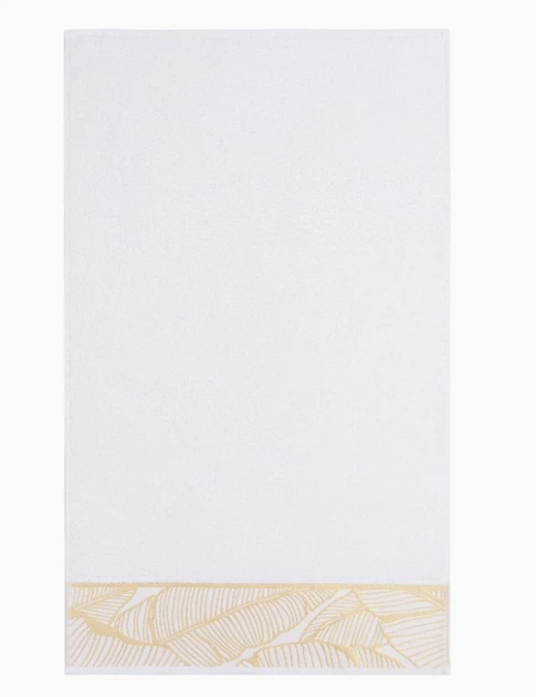 Махровое гладкокрашеное полотенце Full textile Бали 50х90 белый - изображение 3