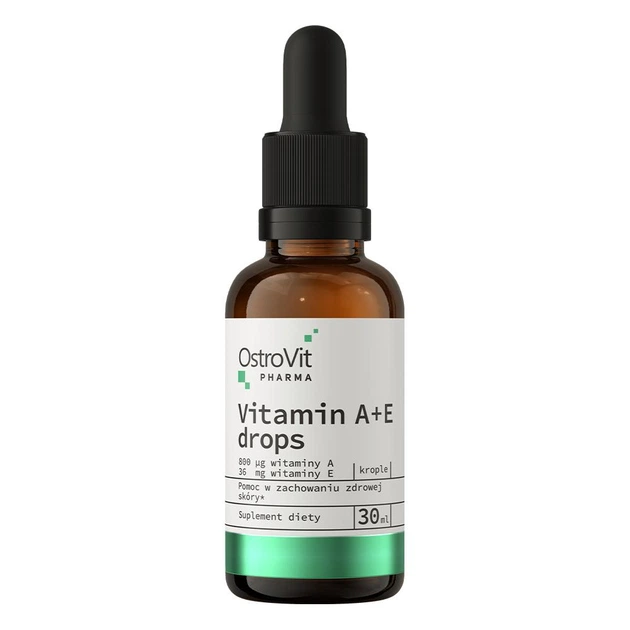 Вітаміни OstroVit Pharma Vitamin A+E drops 30 мл - Фото 1 Вітаміни OstroVit Pharma Vitamin A+E drops 30 мл - зображення 1