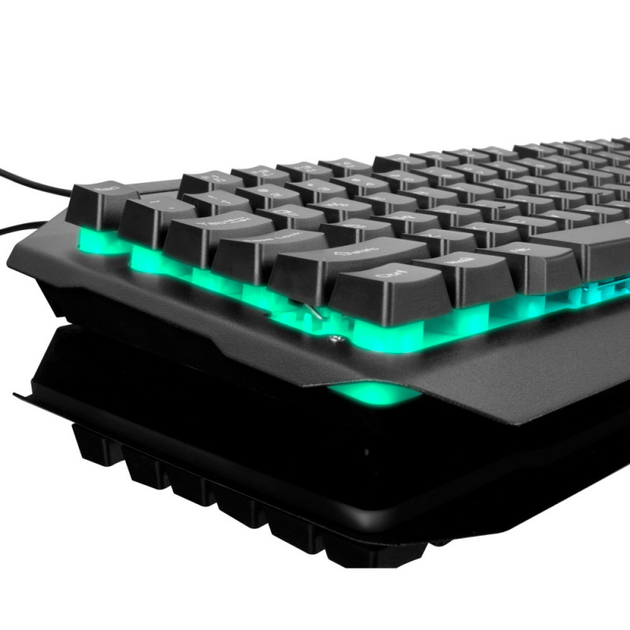 Клавіатура XO KB-01 Keyboard RGB Backlit Metal ( English Version ) Black - зображення 8