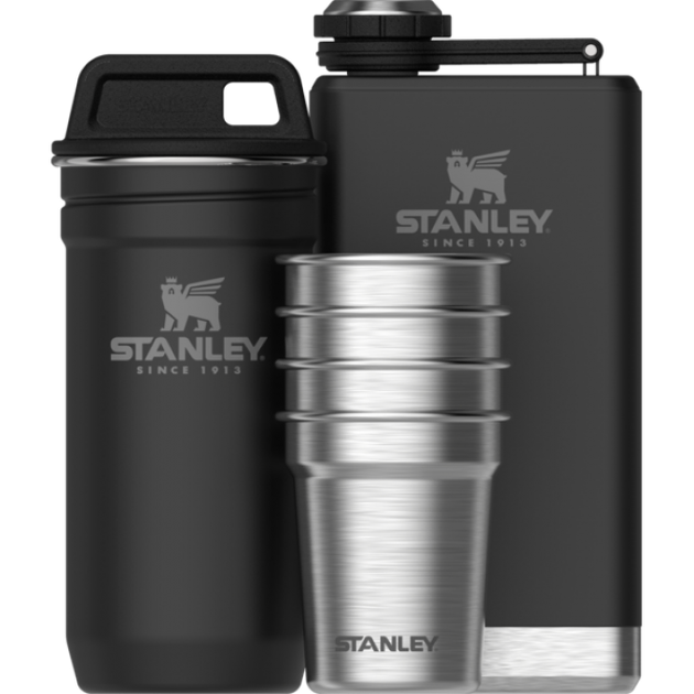 Подарунковий набір Stanley Adventure Matte Black 2 фляги та 4 чарки - Фото 10 Подарунковий набір Stanley Adventure Matte Black 2 фляги та 4 чарки - зображення 10