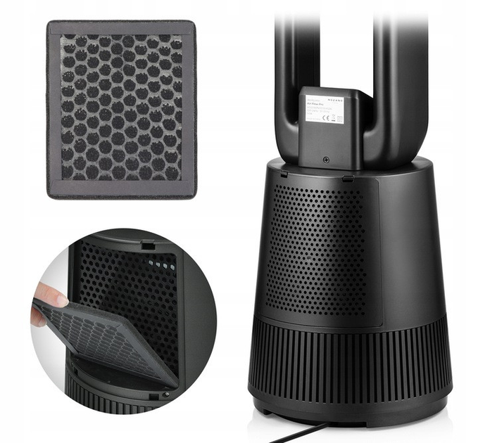 Вентилятор Mozano Air Flow Pro Szary + функція очищення повітря від ...