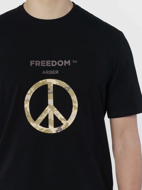 Футболка чоловіча Freedom чорна Arber T-SHIRT FF19 XXXL зріст 5 чорний (F13.20.02.332) - изображение 4