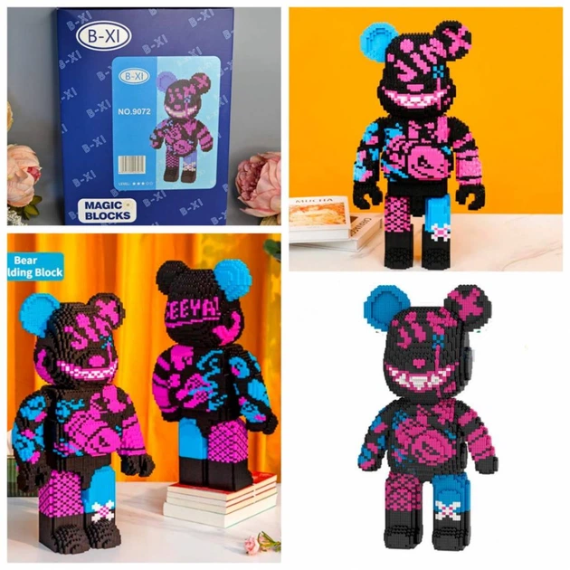 Конструктор 3D Magic Blocks в виде мишки Bearbrick 
