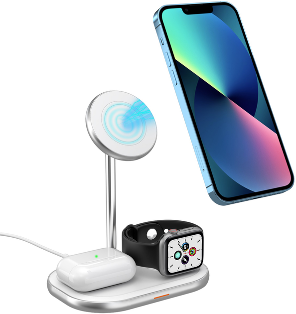 Беспроводная зарядная станция Energizer 3-in-1 MagSafe White (WCP-303 ...