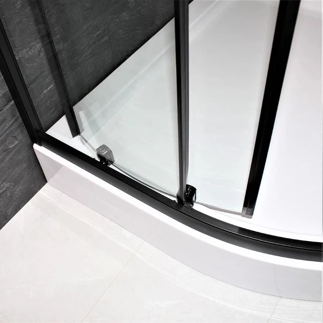 Комплект: Душова кабіна DUSEL EF182 Black matt 900*900, скло прозоре+ Душова система зі змішувачем DUSEL LACIO Black - Фото 15 Комплект: Душова кабіна DUSEL EF182 Black matt 900*900, скло прозоре+ Душова система зі змішувачем DUSEL LACIO Black - зображення 15
