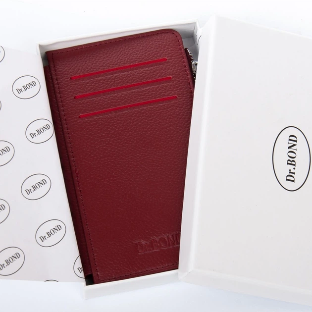 Женский кожаный кошелек Classik DR. BOND WN-23-16 wine-red - Фото 5 Женский кожаный кошелек Classik DR. BOND WN-23-16 wine-red - изображение 5
