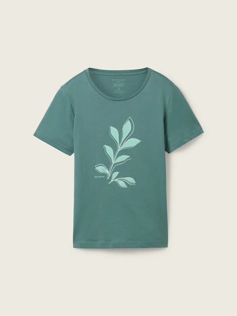 Футболка Tom Tailor T-SHIRT WITH A PRINT M Зелений 1040544-10697 - зображення 4