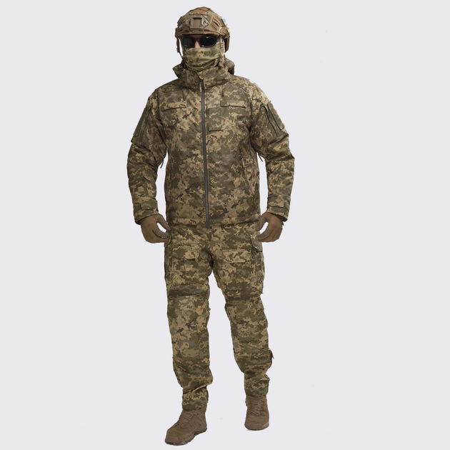 Комплект військової форми. Зимова куртка мембрана + штани з наколінниками UATAC Pixel M - изображение 1