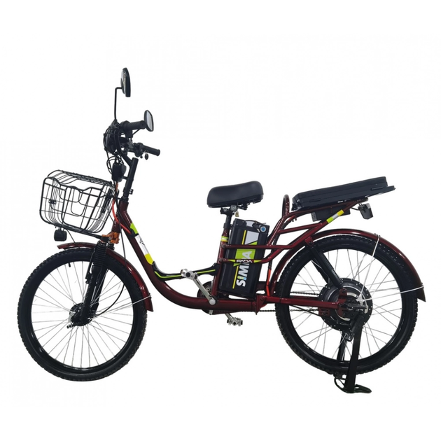 Електровелосипед FADA SiMPA 400W Бордовий - зображення 2